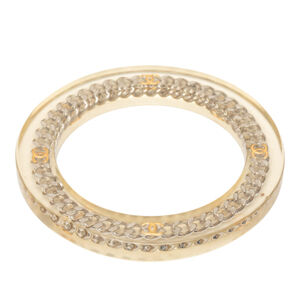 Pre-Loved Chanel Resin Gold Plated Chain Bangle